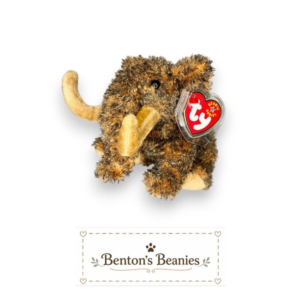 Giganto the Mammoth Ty Beanie Baby | Ice Age Explorer 🦣 | Mint Heart Tag ⭐